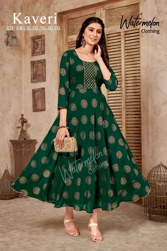 Kaveri By Watermelon Long Anarkali Kurtis Catalog
